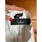 Lulus NWT  Unforgettable Icon White Satin Strapless Floral Mini Dress Party Sz M Photo 6