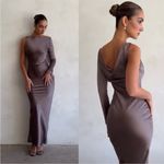 House Of CB House‎ of CB ‘CATIANA’ SMOKE ONE SLEEVE MAXI DRESS- L NWOT $285 Photo 2