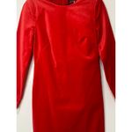 J.Crew  Long-Sleeve Shift Dress Red Stretch Luxe Velvet Size 2 NWT Holiday Dress Photo 7