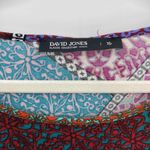 David Jones Classic Collection Dress Womens 16 Purple Patchwork Viscose Photo 2