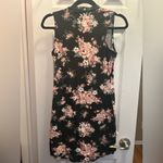 Ultra Flirt Black Pink Floral Mini Dress | Size Medium Photo 2