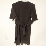 Lululemon  Size 6 Black Short Sleeve Cotton Blend Tie Waist Athletic Dress Photo 3