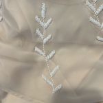 Free People elegant cream size medium beaded flowy shear mini dress EUC Photo 11