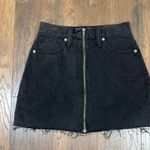 Madewell Rigid Denim A-Line Black Mini Skirt Photo 1