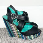 Unlisted Striped Wedge Heels Photo 0