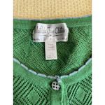 Matilda Jane  Cardigan Size M Pointelle Diamond Green Twee Coquette Photo 4