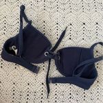 Seafolly Australia Ribbed Swimsuit Bikini Top Navy Blue (Size 8) Photo 1