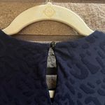 J. McLaughlin Catalyst Dress in Navy Blue Leopard Print Catalina Cloth Small Photo 6