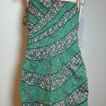 Farm Rio  Strapless Green mini Dress with Pink Floral Accents Photo 0