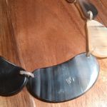 Natural Brown and Black Genuine Buffalo Horn Necklace Photo 2