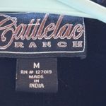 Cattlelac Ranch Black Western Embroidered Jacket â Size M Blue Photo 1