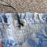 NWT Kelsis Blue and White Floral Strapless Mini Dress Size Medium Photo 4