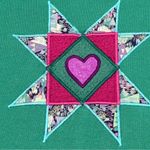 Jerzees Vintage Teal Sweatshirt with a Quilt Square Size XL Photo 5