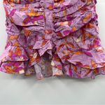 Isabel Marant Jupe Milendi Pink Floral Print Ruched Mini Skirt Sz 42 / US 10 NEW Photo 4