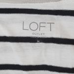 Loft Women's Striped Long Sleeve Top with Beaded Elephant Embellishment Size M Photo 5