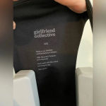 Girlfriend Collective  Paloma Zip Front‎ Sports Bra in Black (Size XS) like new Photo 2