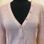 MOTH Anthropologie Mohair Cardigan Sweater Sz S Crystal Button Side Bow Detail Purple Photo 1