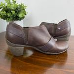 OTBT  Dark Brown Leather El Reno Low Ankle Biker Heeled Bootie Women Size 6.5 Photo 6