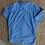 ZARA  blue and white leaf print cotton shirt tunic dress Photo 5