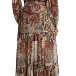 Veronica Beard Isra Multi-Print Silk Maxi Dress Women's 0 Paisley Tie Waist NWOT Photo 1