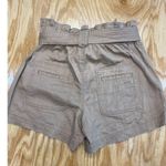 VERO MODA Vera Moda Chino Shorts Women Medium Brown Denim Belted Slash Pockets Hipster B67 Photo 4