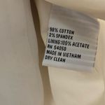 Le Suit NWT  2 piece Ivory pinstripe pant suit 99% cotton. Size 12. Summer Suit Photo 9