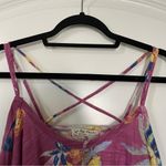 Free People  We the Free Hey Girl Purple Floral Spring Plum Combo Tank Photo 5