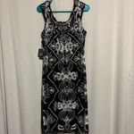 Adrianna Papell Elegant Black and White off-the -shoulder Beaded Dress 18W New Photo 7