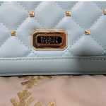 Badgley Mischka  Light Blue Quilted Gold Stud Crossbody Handbag NWT Photo 1
