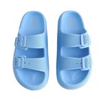MIA  Libbie Double Buckle Slide Sandal-Baby Blue Photo 1