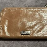 Fossil Beautiful Tan Cowhide Leather WRISTLET Women's Wallet Small & Lightweight Photo 1