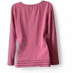 Vintage Layered Look Rhinestone Embellished Graphic Top Pink Size L Photo 2