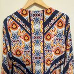 Chico's Ikat Medallion Print Shift Dress-Size 1 / US 8-Tie Detail-Stretchy-Casual Photo 6