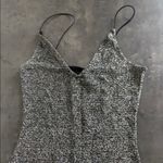 H&M π | Black Silver Shimmer Bodycon Dress Sz 0 Photo 2