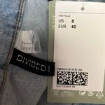 H&M NEW Divided Blue Medium Wash Mid Rise Frayed Raw Hem Denim Jeans Shorts 8 Photo 3