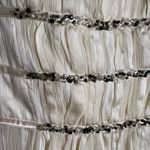 BCBGMAXAZRIA  Ivory Off White Beaded Strapless Silk Mini Dress Size 8 Photo 9