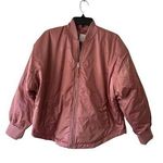 A New Day Women's Bomber Jacket - Dusty Rose, Berry Pink Mauve Quilted Size S Photo 0