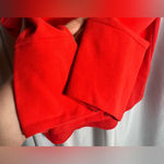 French Connection Orange Arrow Crepe Lone Sleeve V Neck Tunic Top Size 6 Photo 7