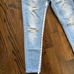 Stradivarius  Distressed Mom‎ Jeans High Waist Ripped Denim Light Wash Size 02 Photo 8