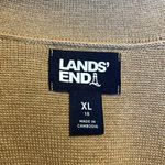 Lands End Long Sleeve Women’s Button Up Beige Cardigan T26* 42525 Tan Size XL Photo 2