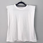 Shoulder Pad Sleeveless White T Photo 0
