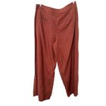 Club Monaco CLUB‎ MONACO Wide Leg Linen Blend Trouser Rust Brown Sz 12 Photo 2