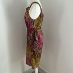 Axcess Brown/Pink/Yellow Sleeveless Knit Dress Sz S/M Pink Photo 2