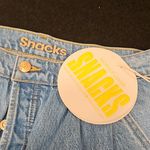 đŸ’•MOTHER SNACKS Double Prep Fun Dip Flood Fray Jeans Nothing Else Like It 29 NWT Blue Photo 14