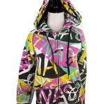 TNA Graphic Graffiti Zip Up Hoodie Sweatshirt Size Small Photo 0