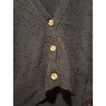 Free People 'Found My Friend Cardi' Medium Boho Black Oversized Great Condition Photo 1