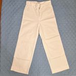 Gap  High-Rise White Wide-Leg Crop Pants Photo 0