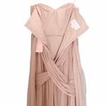 Birdy Grey NWT  Tulle Christina Dress Sandy Taupe Full Length Gown Size Small NEW Photo 8