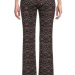 No Bo Nwt   Junior's Print Flared Pants black soot size xsmall(1) bell bottoms Photo 2