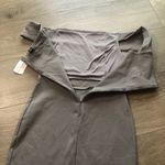 Windsor Elegant Off Shoulder Grey Midi Dress Size Medium NWT Photo 0